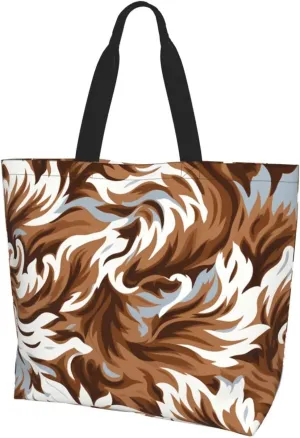 Tote Bag for Women Reusable Grocery Bag Shopping Bag Cat Wearing Flower Tote Bags Handbag Foldable Shoulder Bag
