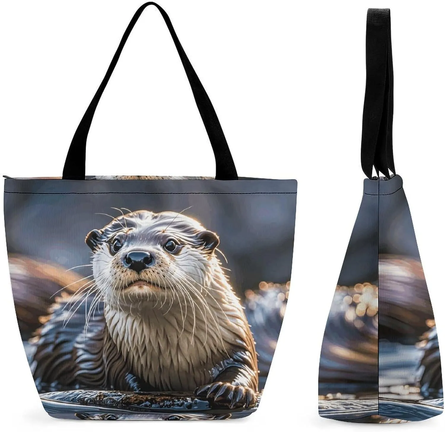 Tote Bag for Women Shoulder Bag Otters Handbags for Travel Work Beach Bag