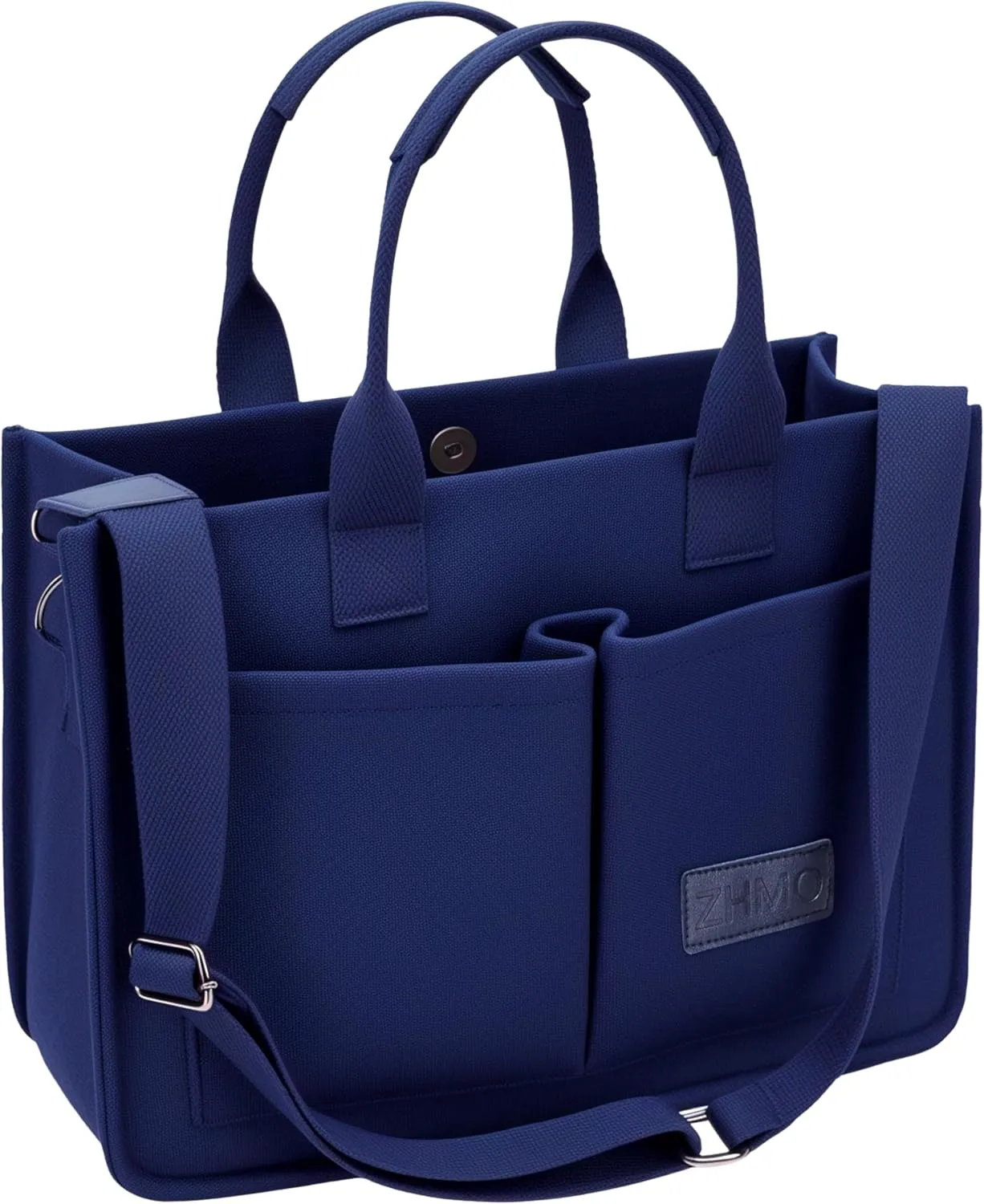 Tote Bag for Women With Compartments,Large Canvas Tote Women's Purse Crossbody Bags Work Laptop Book Bag Satchels Handbags