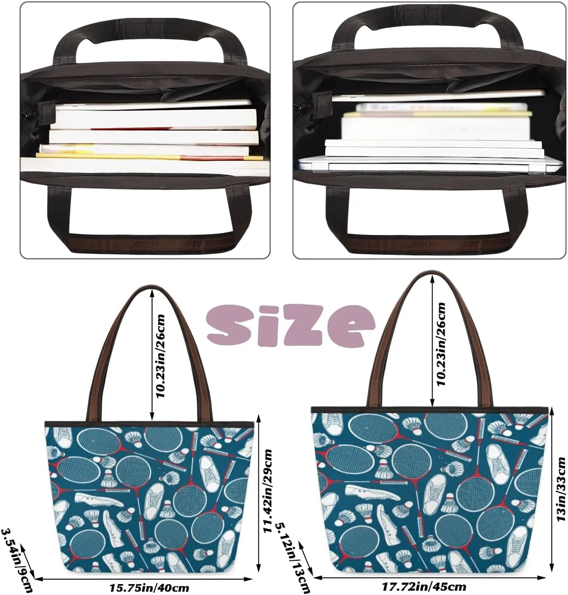 Tote Bag for Women with Zipper Large Capacity Top Handle Casual Shoulder Bag Handbag Reusable Shopping