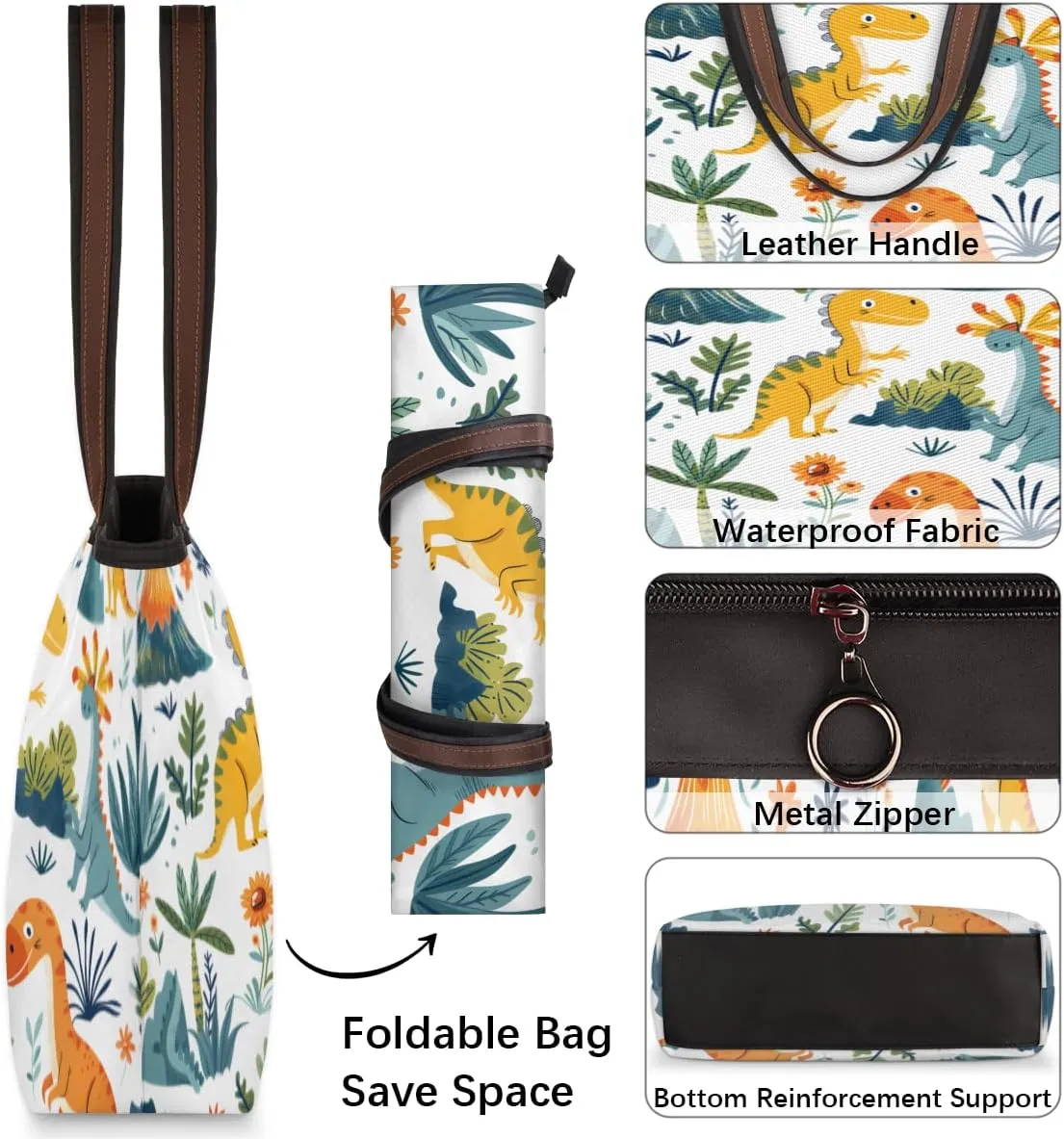 Tote Bag for Women with Zipper Large Capacity Top Handle Casual Shoulder Bag Handbag Reusable Shopping