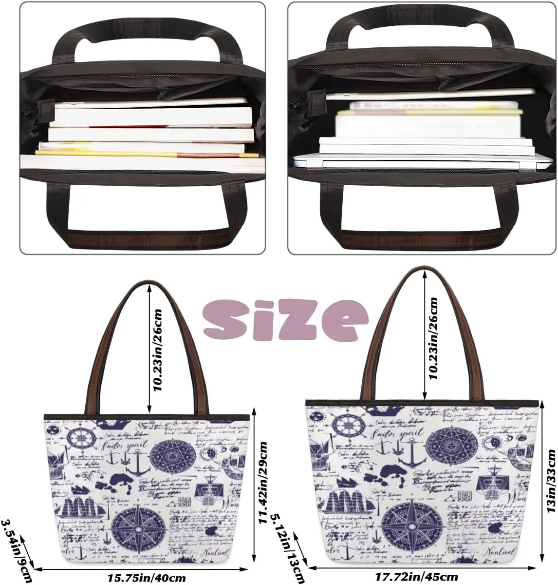 Tote Bag for Women with Zipper Large Capacity Top Handle Casual Shoulder Bag Handbag Reusable Shopping