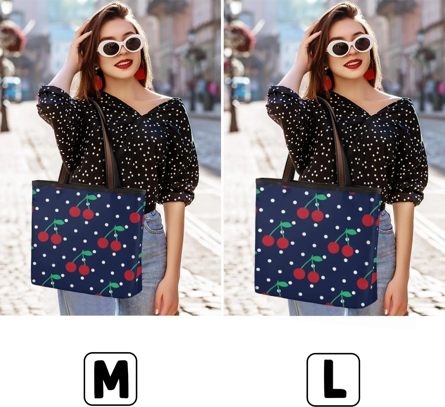 Tote Bag for Women with Zipper Large Capacity Top Handle Casual Shoulder Bag Handbag Reusable Shopping