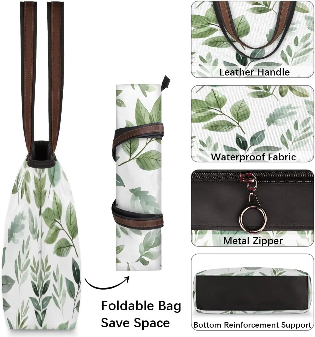 Tote Bag for Women with Zipper Large Capacity Top Handle Casual Shoulder Bag Handbag Reusable Shopping