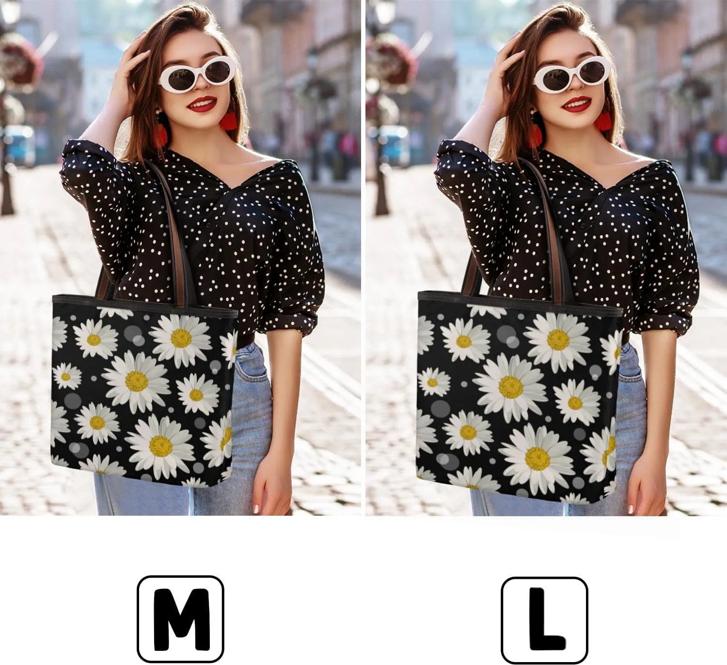 Tote Bag for Women with Zipper Large Capacity Top Handle Casual Shoulder Bag Handbag Reusable Shopping