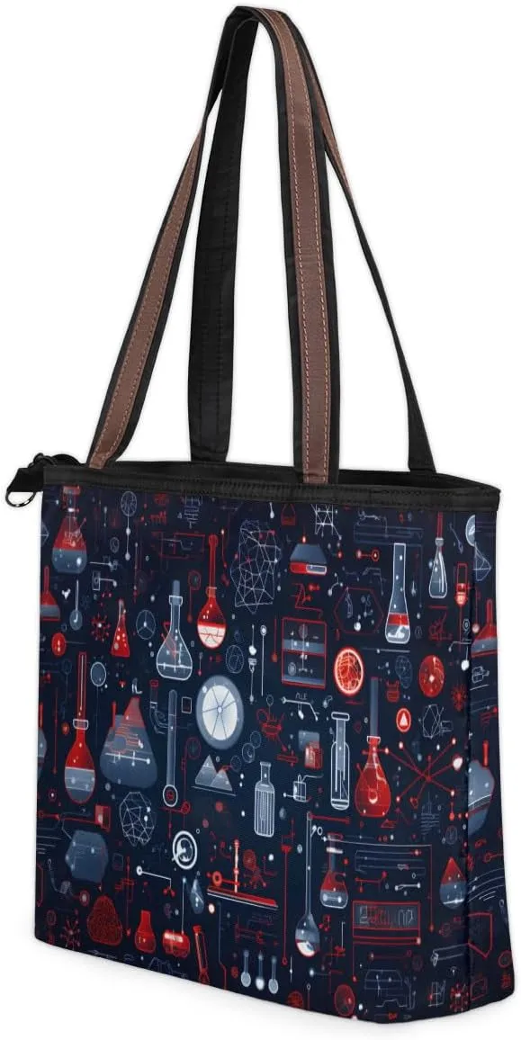 Tote Bag for Women with Zipper Large Capacity Top Handle Casual Shoulder Bag Handbag Reusable Shopping
