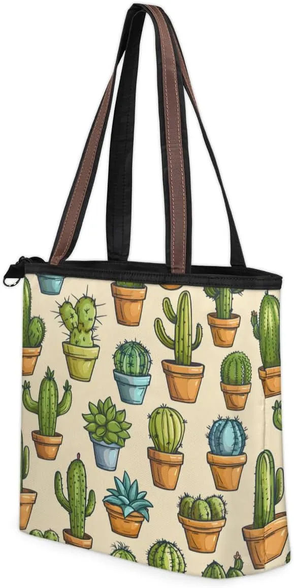 Tote Bag for Women with Zipper Large Capacity Top Handle Casual Shoulder Bag Handbag Reusable Shopping