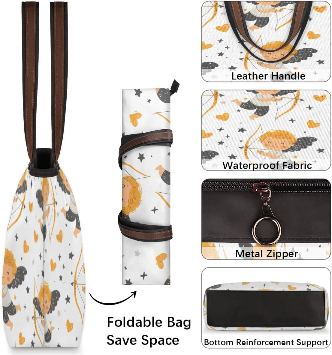 Tote Bag for Women with Zipper Large Capacity Top Handle Casual Shoulder Bag Handbag Reusable Shopping