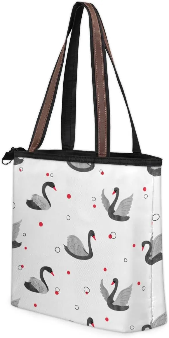 Tote Bag for Women with Zipper Large Capacity Top Handle Casual Shoulder Bag Handbag Reusable Shopping