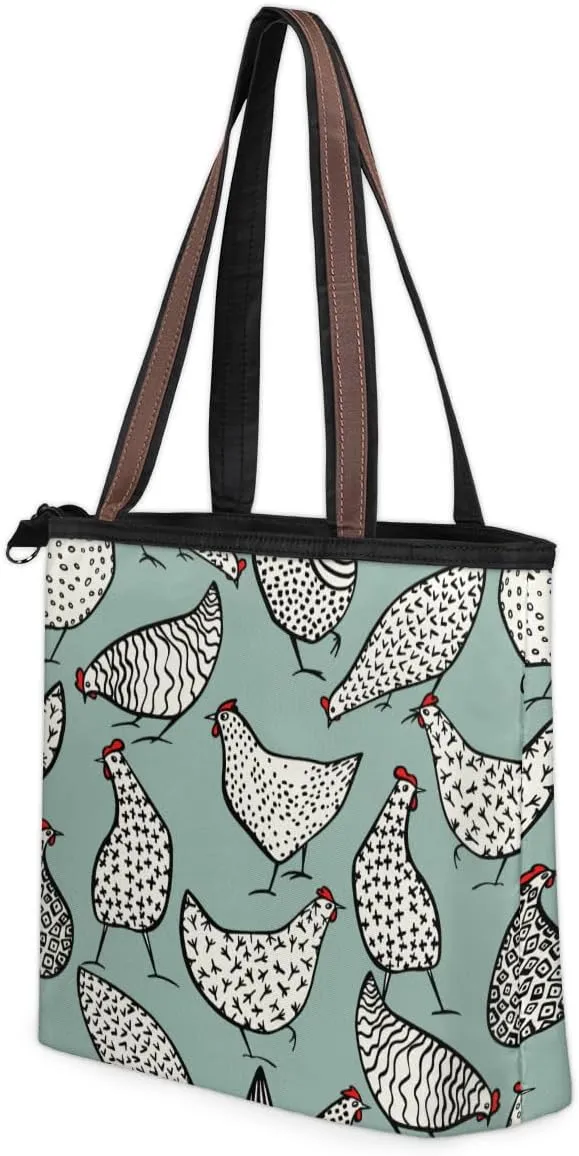 Tote Bag for Women with Zipper Large Capacity Top Handle Casual Shoulder Bag Handbag Reusable Shopping