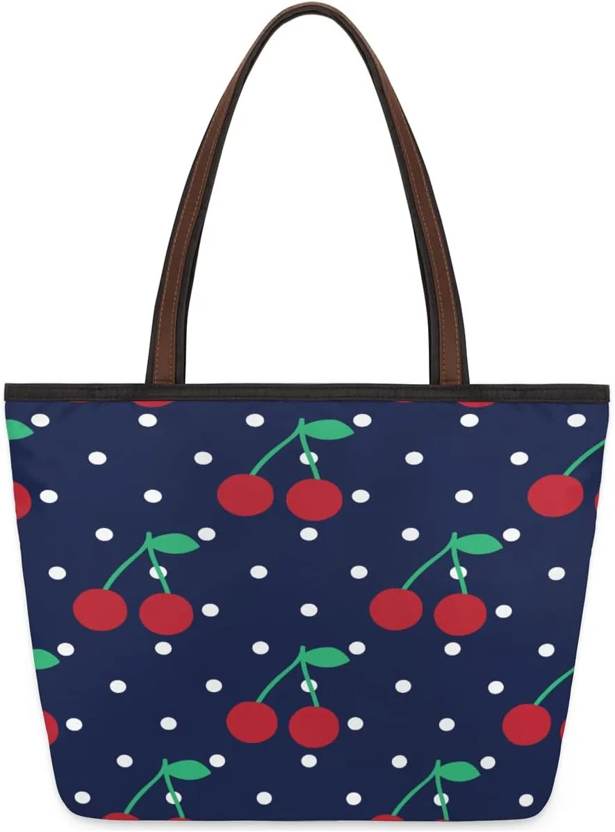 Tote Bag for Women with Zipper Large Capacity Top Handle Casual Shoulder Bag Handbag Reusable Shopping