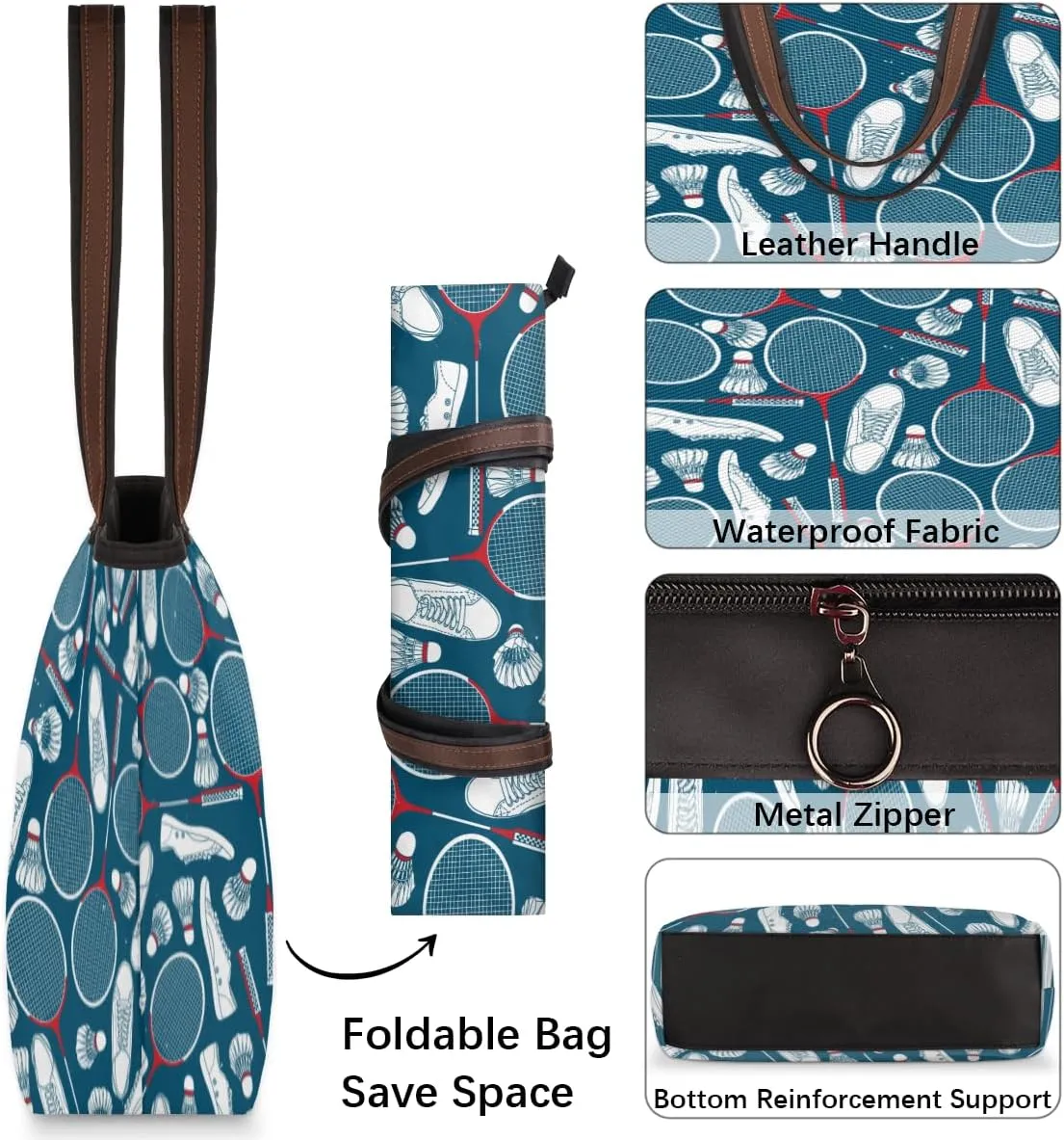 Tote Bag for Women with Zipper Large Capacity Top Handle Casual Shoulder Bag Handbag Reusable Shopping