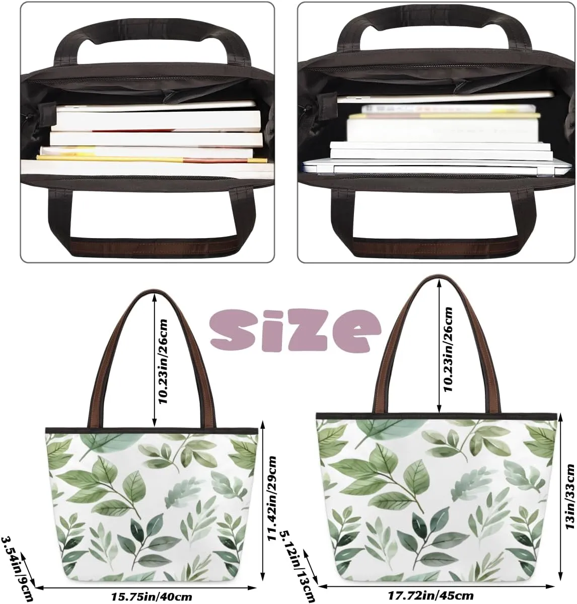 Tote Bag for Women with Zipper Large Capacity Top Handle Casual Shoulder Bag Handbag Reusable Shopping