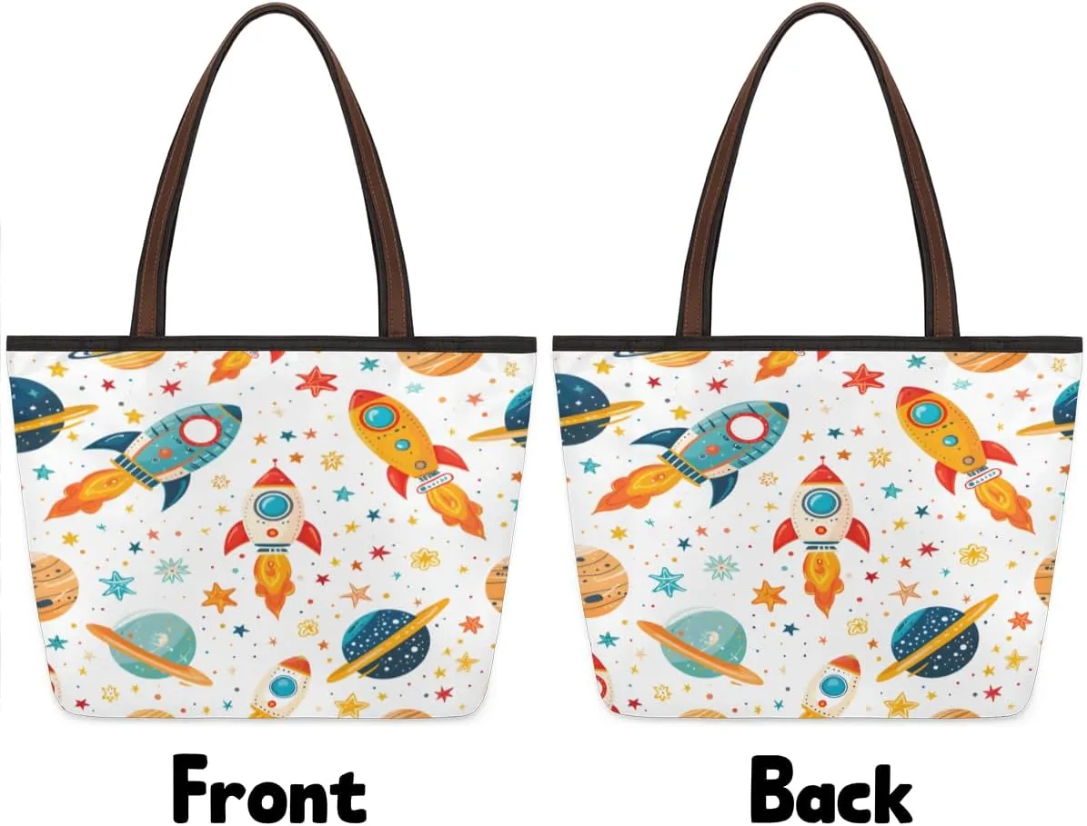 Tote Bag for Women with Zipper Large Capacity Top Handle Casual Shoulder Bag Handbag Reusable Shopping