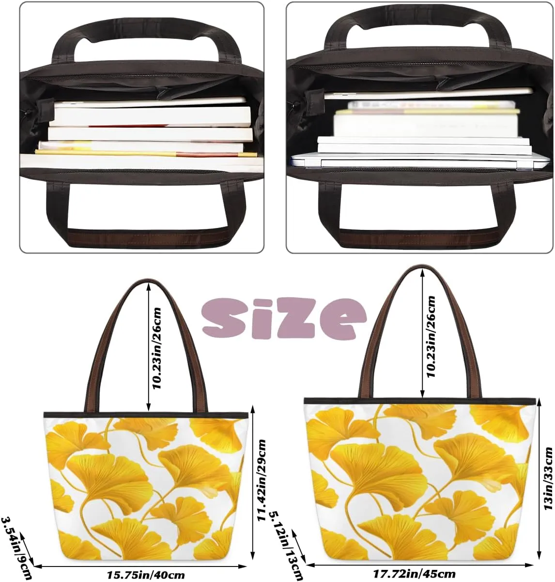 Tote Bag for Women with Zipper Large Capacity Top Handle Casual Shoulder Bag Handbag Reusable Shopping