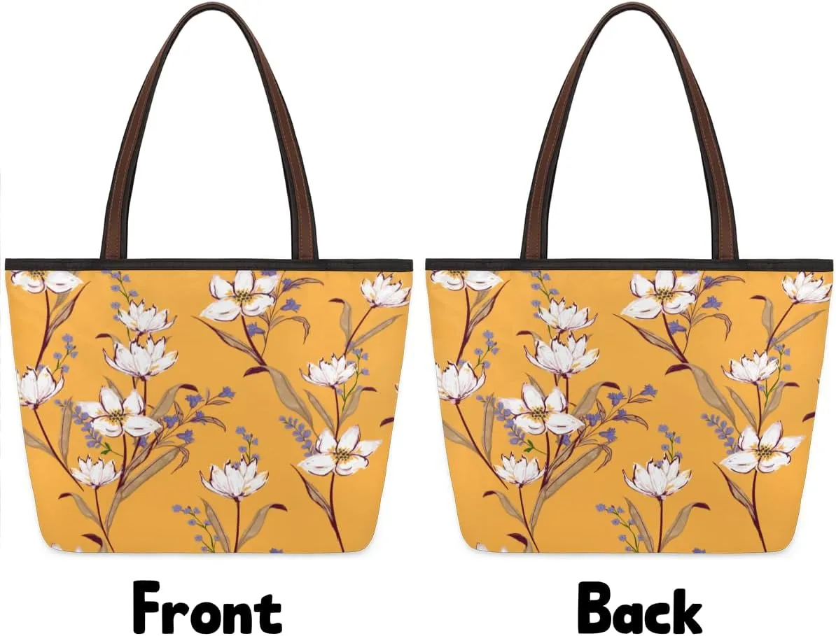 Tote Bag for Women with Zipper Large Capacity Top Handle Casual Shoulder Bag Handbag Reusable Shopping