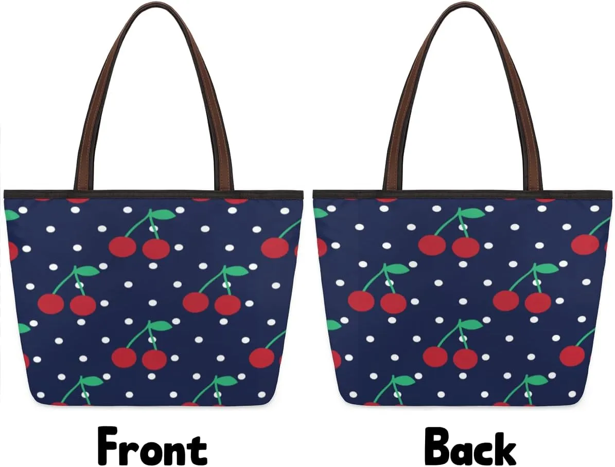 Tote Bag for Women with Zipper Large Capacity Top Handle Casual Shoulder Bag Handbag Reusable Shopping