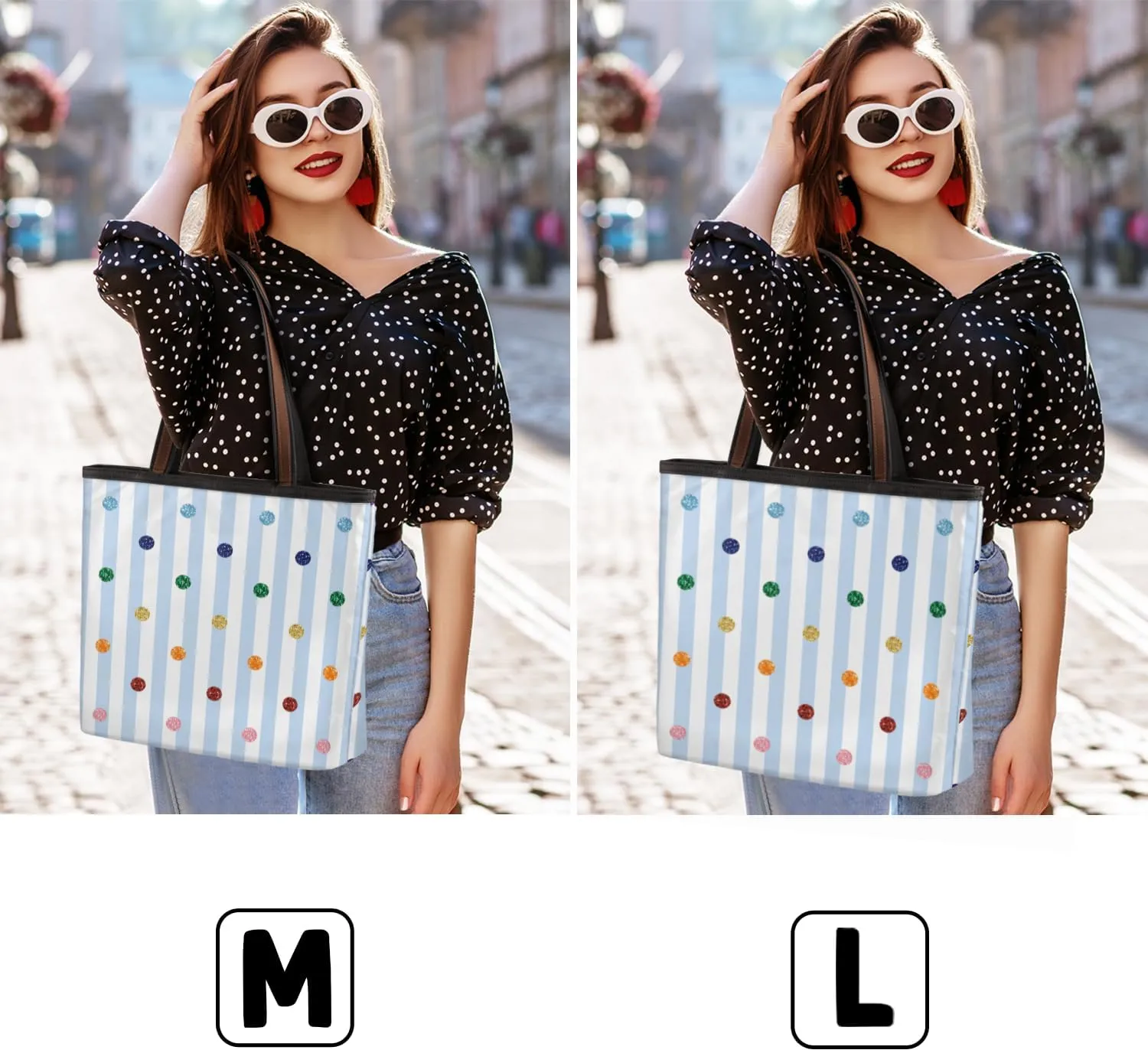 Tote Bag for Women with Zipper Large Capacity Top Handle Casual Shoulder Bag Handbag Reusable Shopping