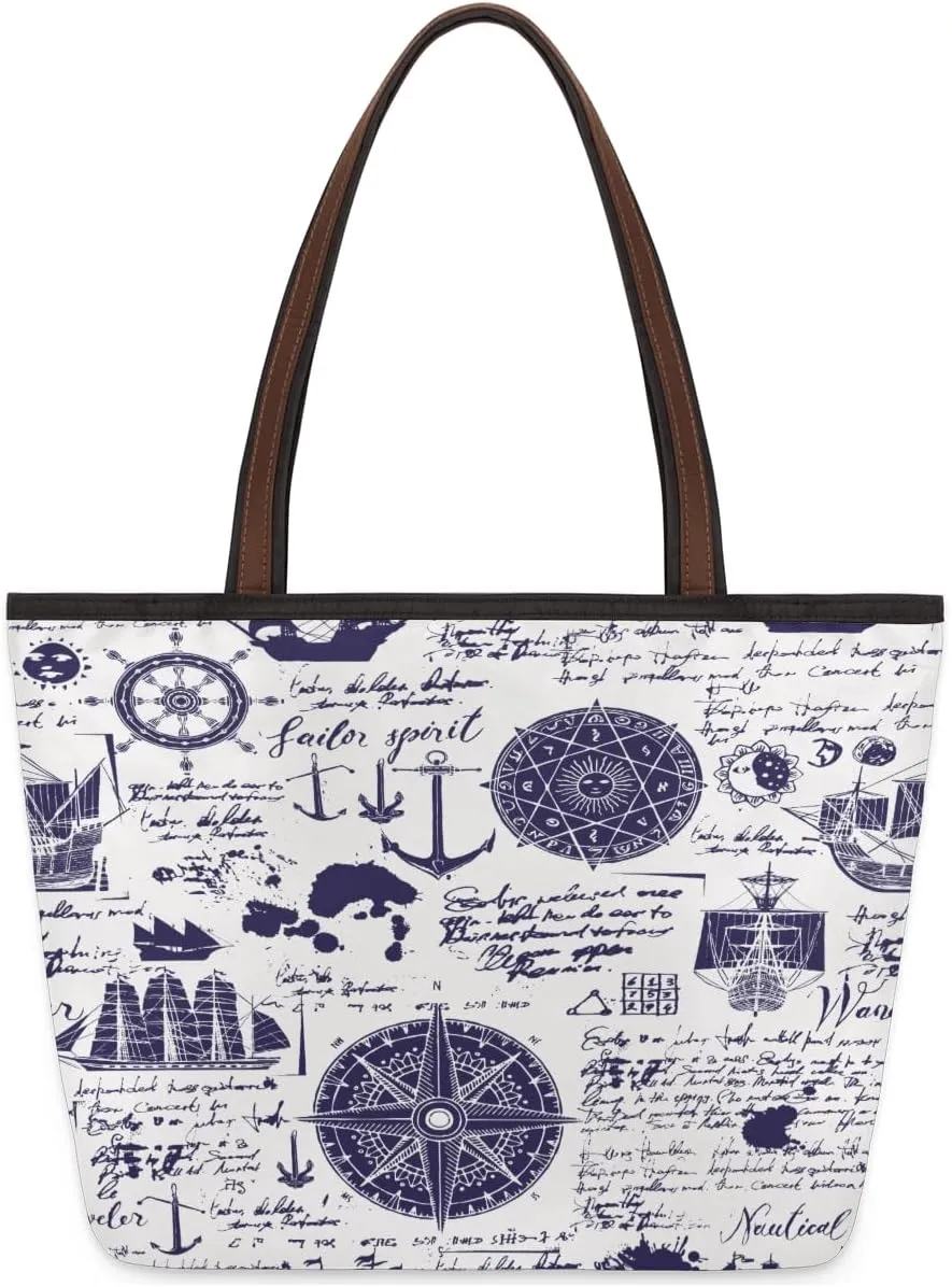 Tote Bag for Women with Zipper Large Capacity Top Handle Casual Shoulder Bag Handbag Reusable Shopping