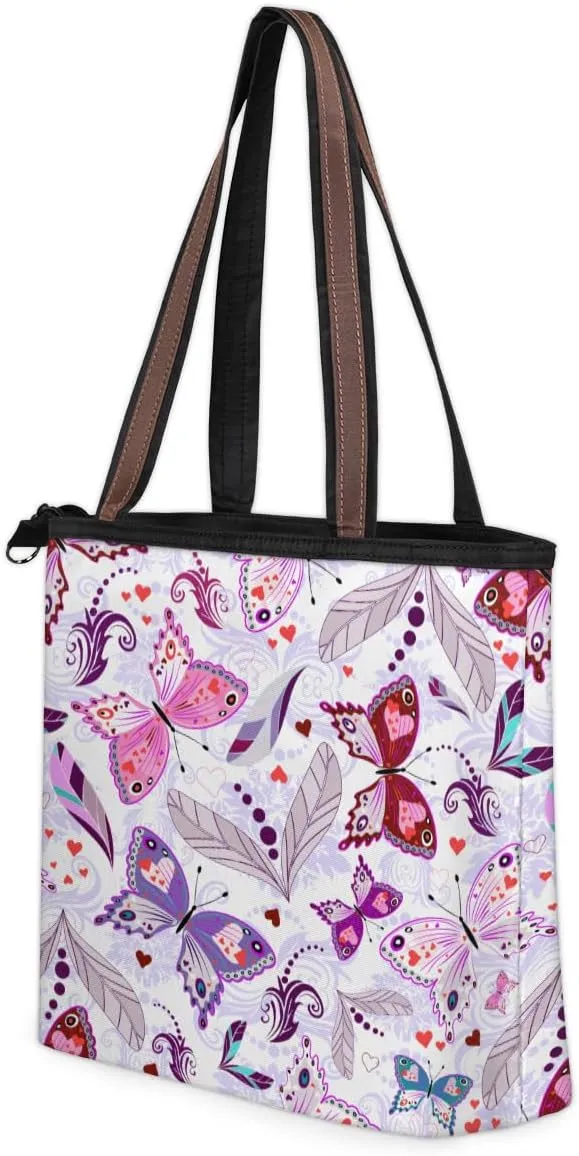 Tote Bag for Women with Zipper Large Capacity Top Handle Casual Shoulder Bag Handbag Reusable Shopping