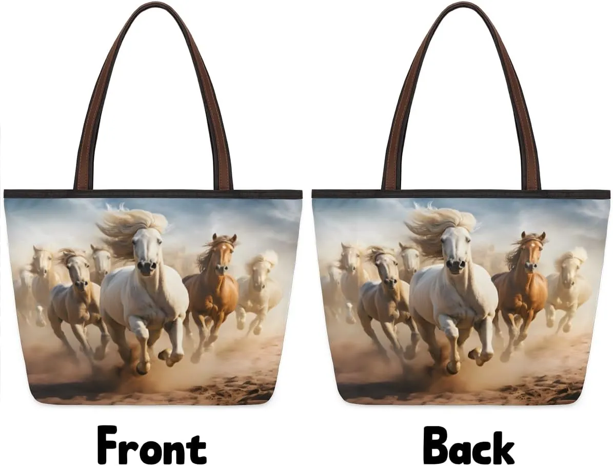 Tote Bag for Women with Zipper Large Capacity Top Handle Casual Shoulder Bag Handbag Reusable Shopping
