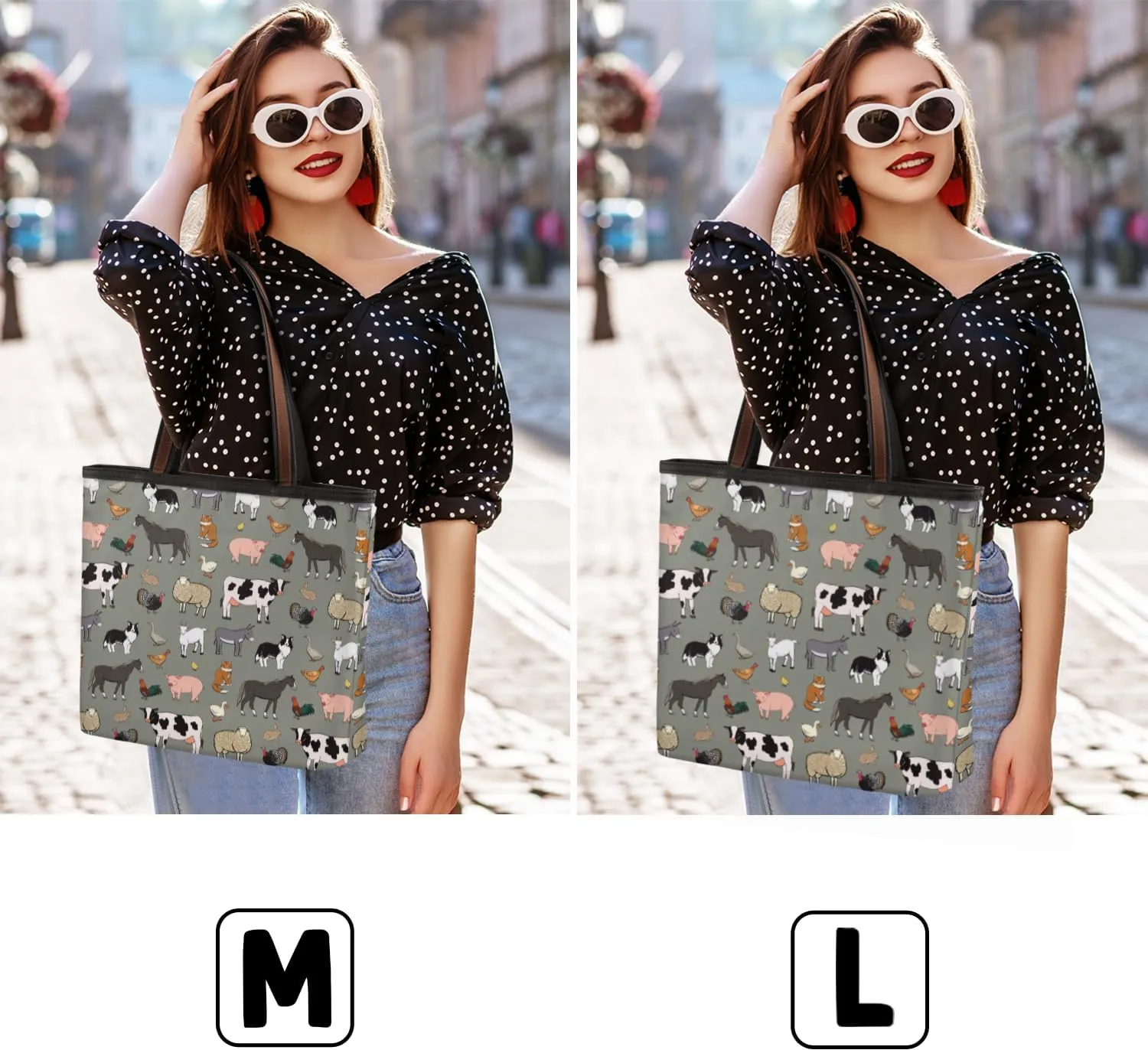 Tote Bag for Women with Zipper Large Capacity Top Handle Casual Shoulder Bag Handbag Reusable Shopping