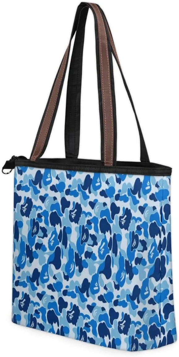 Tote Bag for Women with Zipper Large Capacity Top Handle Casual Shoulder Bag Handbag Reusable Shopping