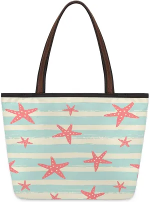 Tote Bag for Women with Zipper Large Capacity Top Handle Casual Shoulder Bag Handbag Reusable Shopping