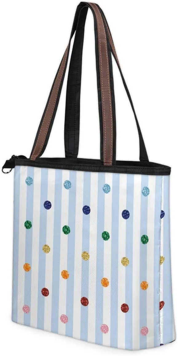 Tote Bag for Women with Zipper Large Capacity Top Handle Casual Shoulder Bag Handbag Reusable Shopping