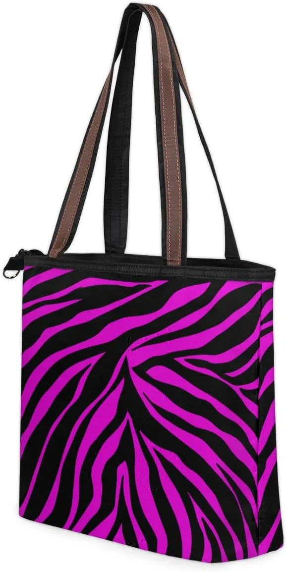 Tote Bag for Women with Zipper Large Capacity Top Handle Casual Shoulder Bag Handbag Reusable Shopping