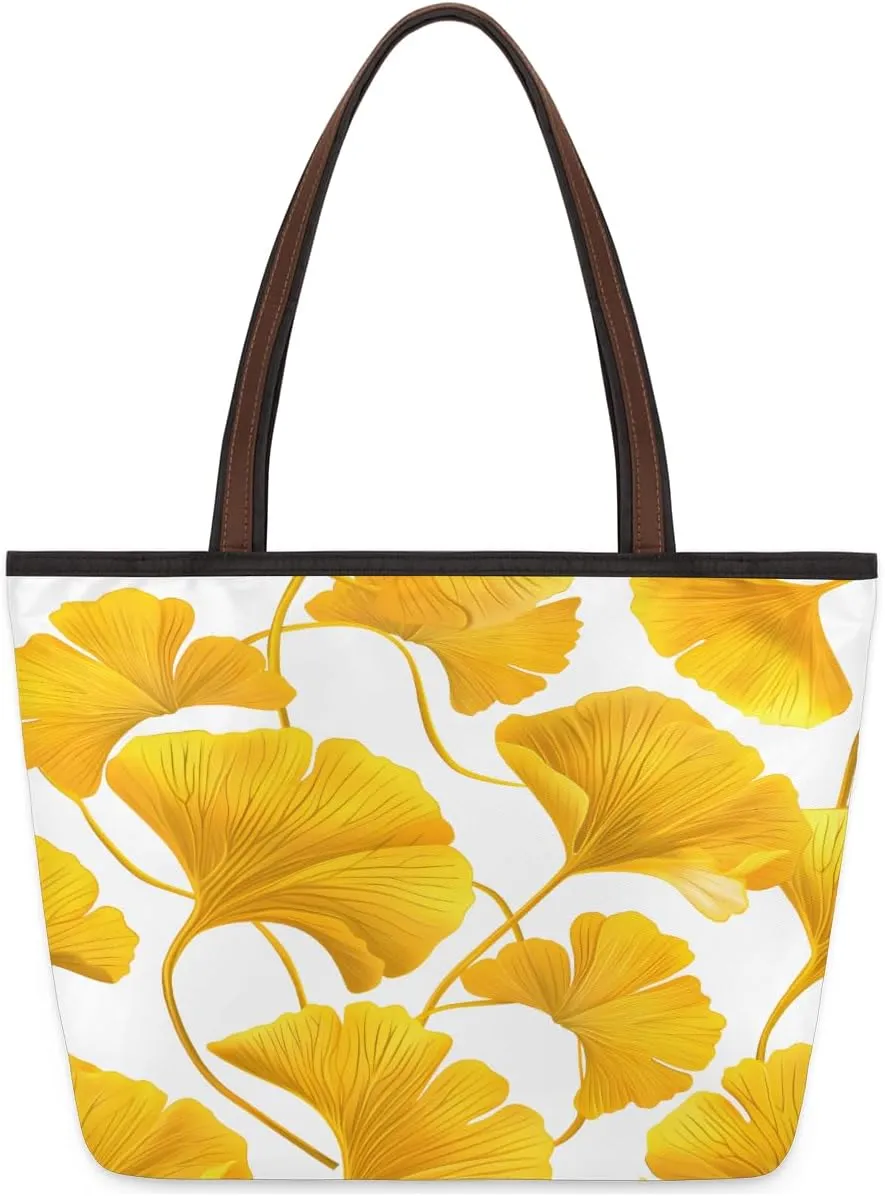 Tote Bag for Women with Zipper Large Capacity Top Handle Casual Shoulder Bag Handbag Reusable Shopping