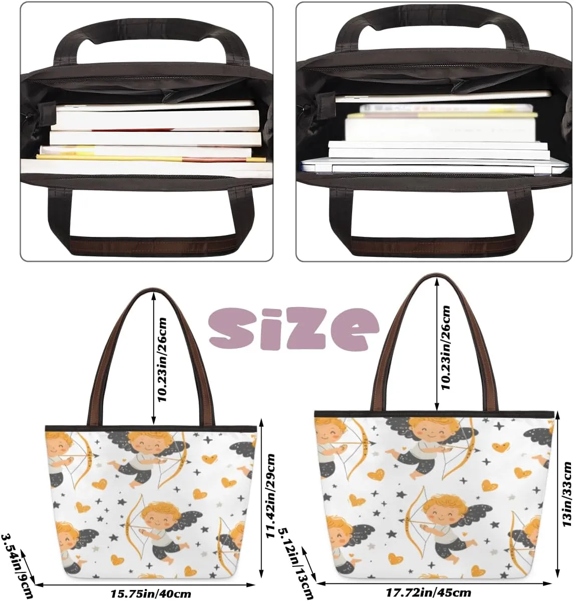 Tote Bag for Women with Zipper Large Capacity Top Handle Casual Shoulder Bag Handbag Reusable Shopping