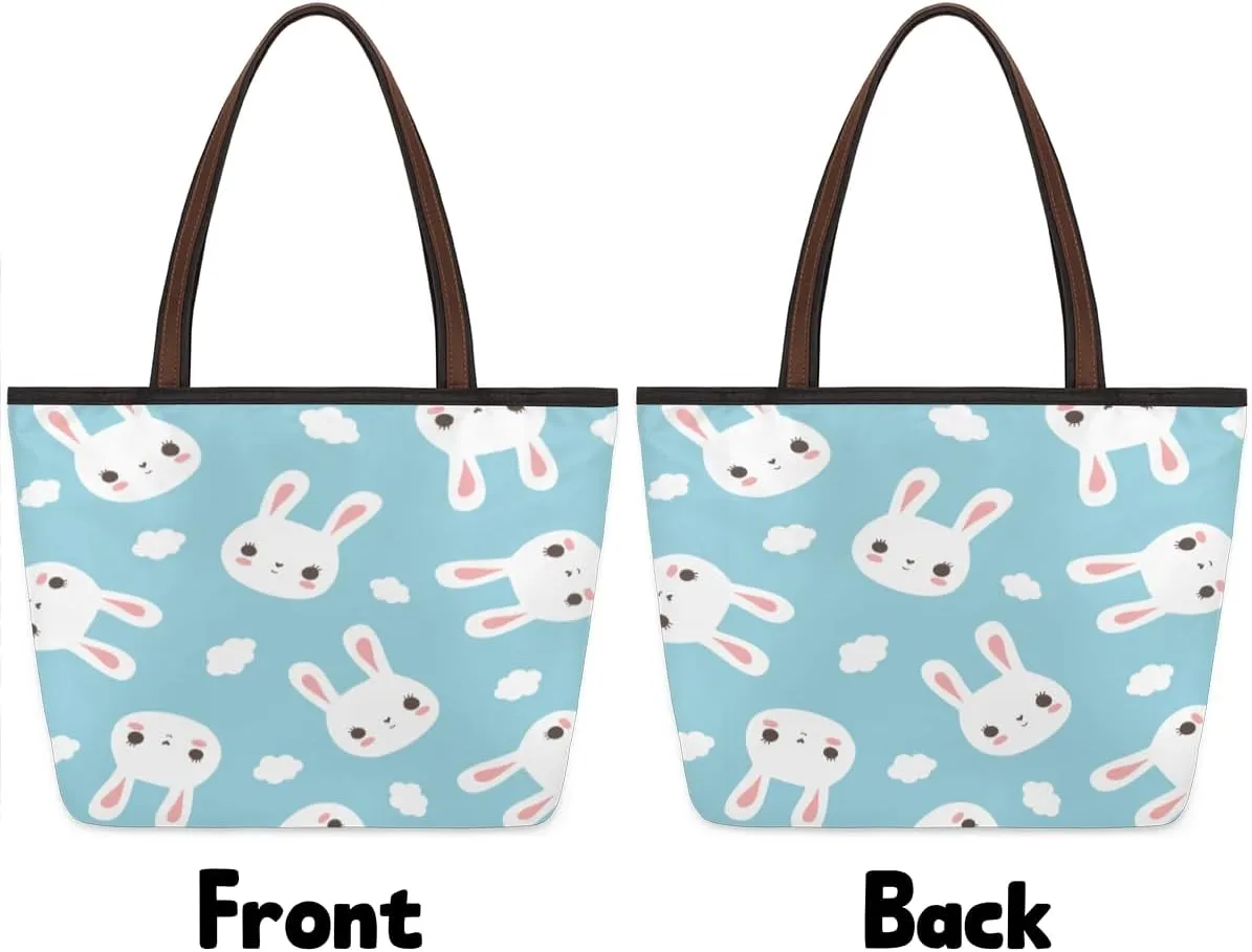 Tote Bag for Women with Zipper Large Capacity Top Handle Casual Shoulder Bag Handbag Reusable Shopping