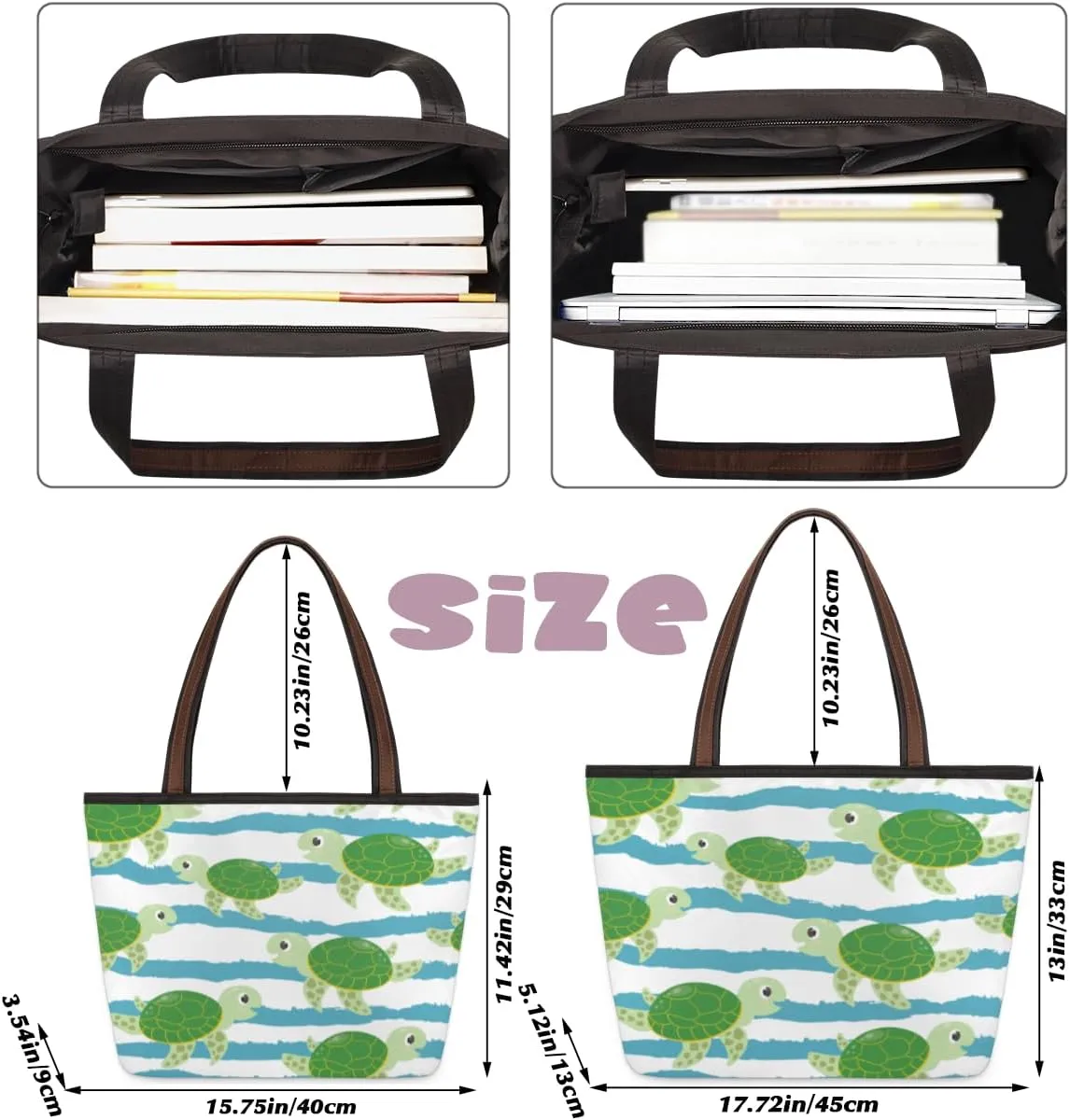 Tote Bag for Women with Zipper Large Capacity Top Handle Casual Shoulder Bag Handbag Reusable Shopping