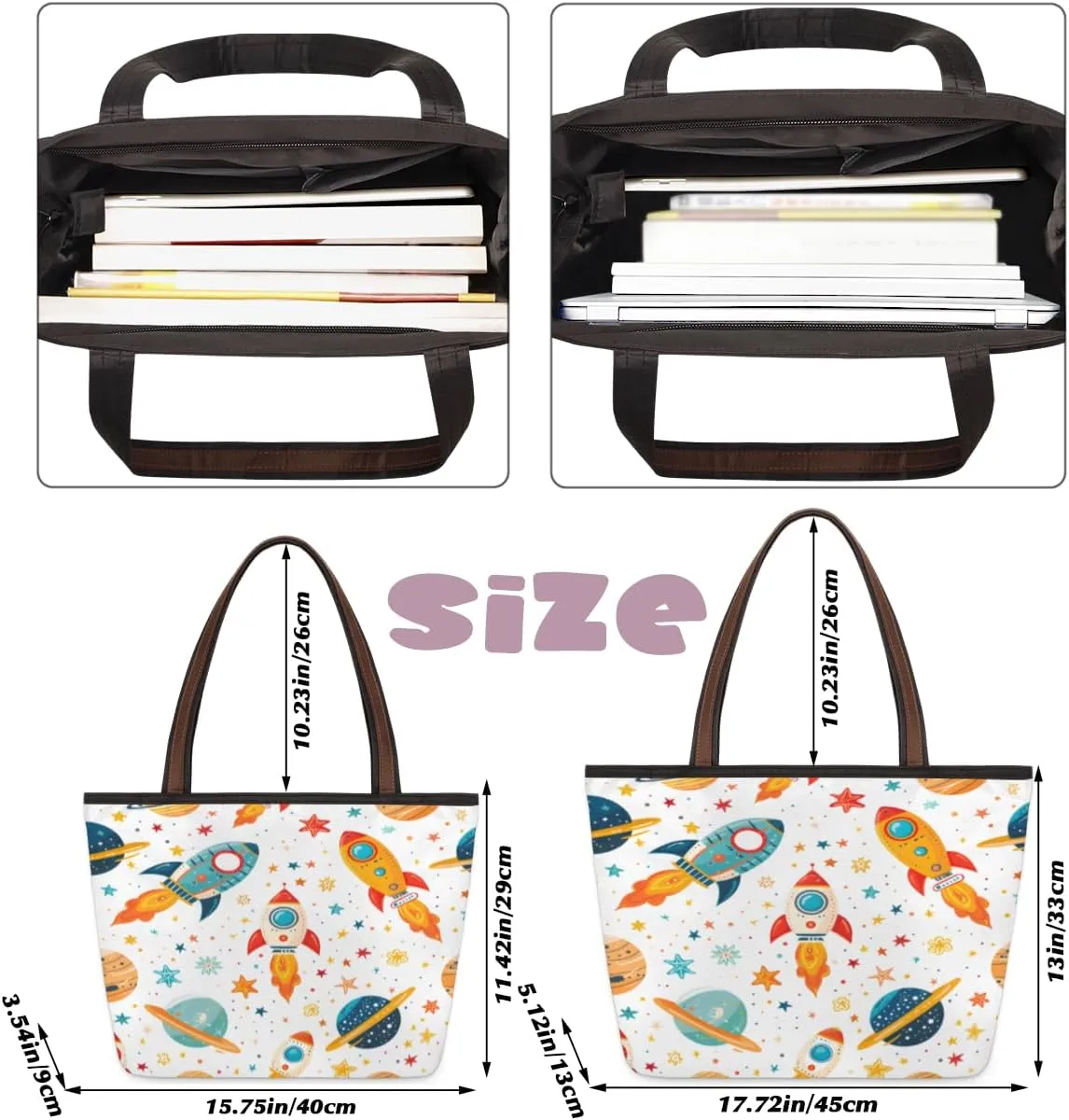 Tote Bag for Women with Zipper Large Capacity Top Handle Casual Shoulder Bag Handbag Reusable Shopping