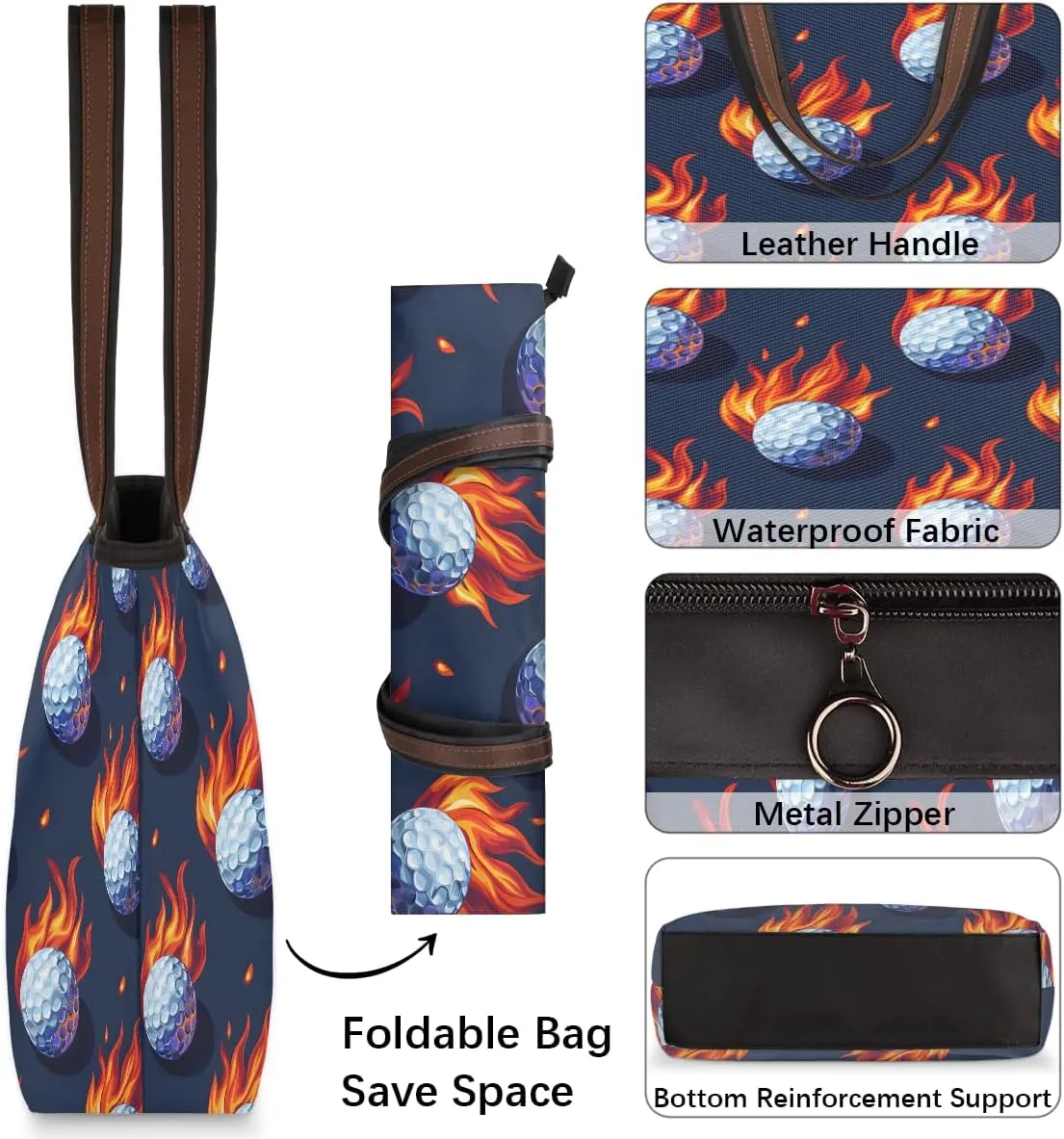 Tote Bag for Women with Zipper Large Capacity Top Handle Casual Shoulder Bag Handbag Reusable Shopping