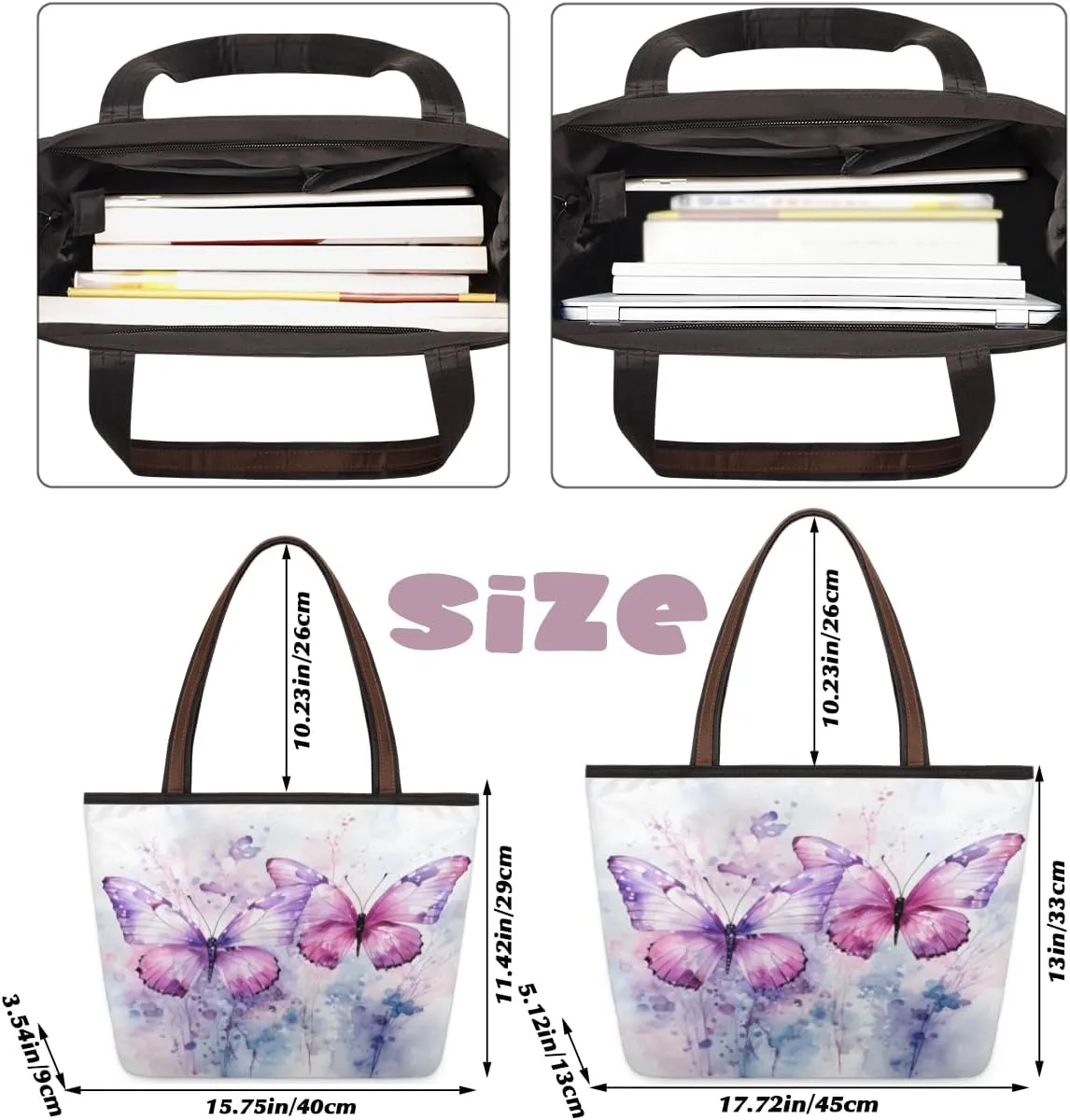 Tote Bag for Women with Zipper Large Capacity Top Handle Casual Shoulder Bag Handbag Reusable Shopping