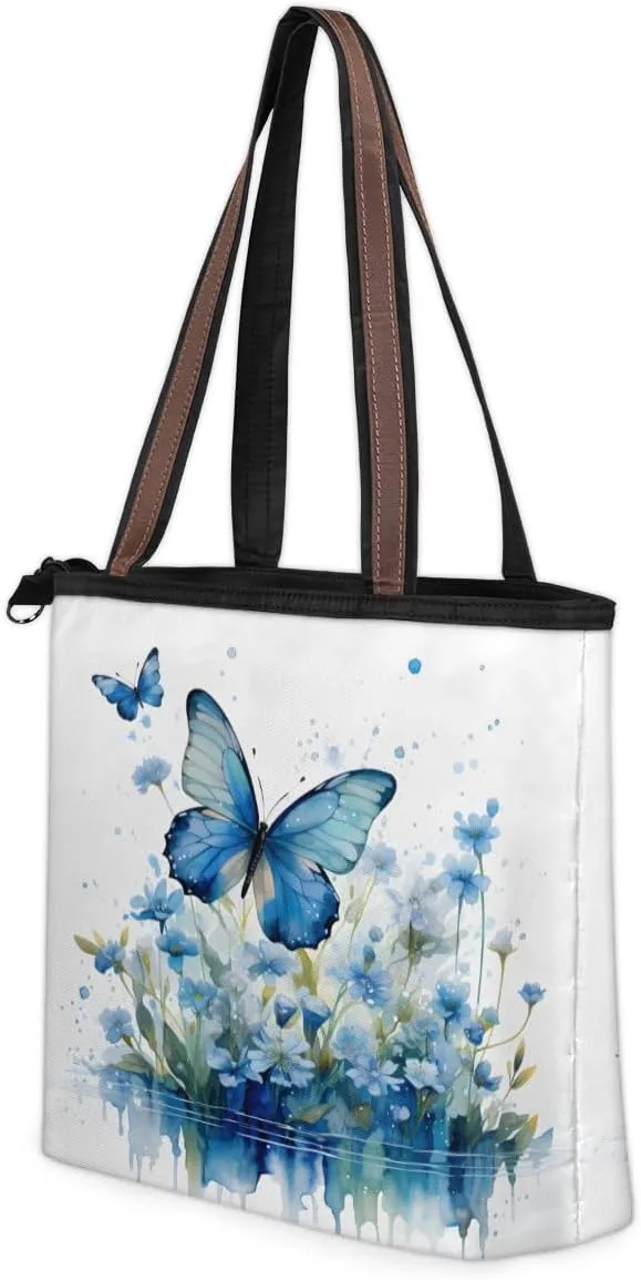 Tote Bag for Women with Zipper Large Capacity Top Handle Casual Shoulder Bag Handbag Reusable Shopping