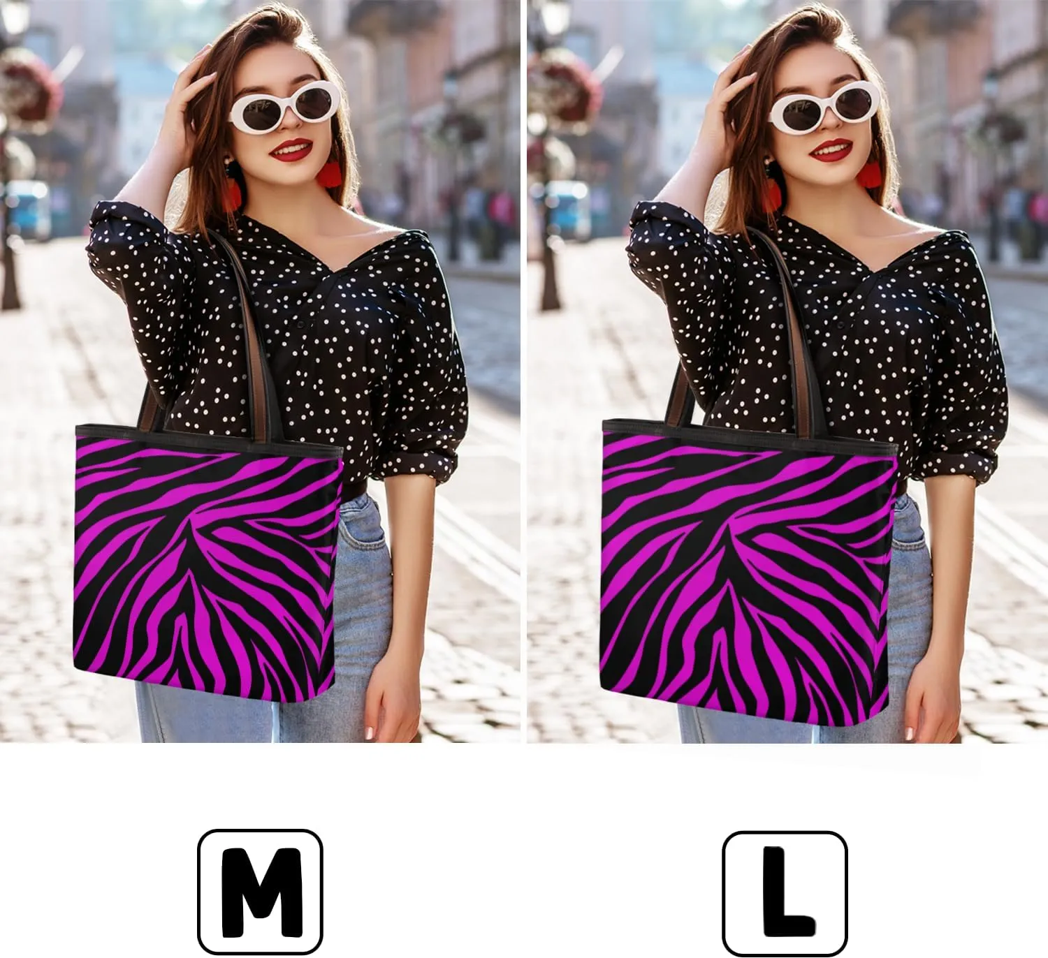 Tote Bag for Women with Zipper Large Capacity Top Handle Casual Shoulder Bag Handbag Reusable Shopping