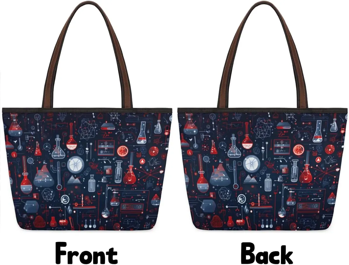 Tote Bag for Women with Zipper Large Capacity Top Handle Casual Shoulder Bag Handbag Reusable Shopping