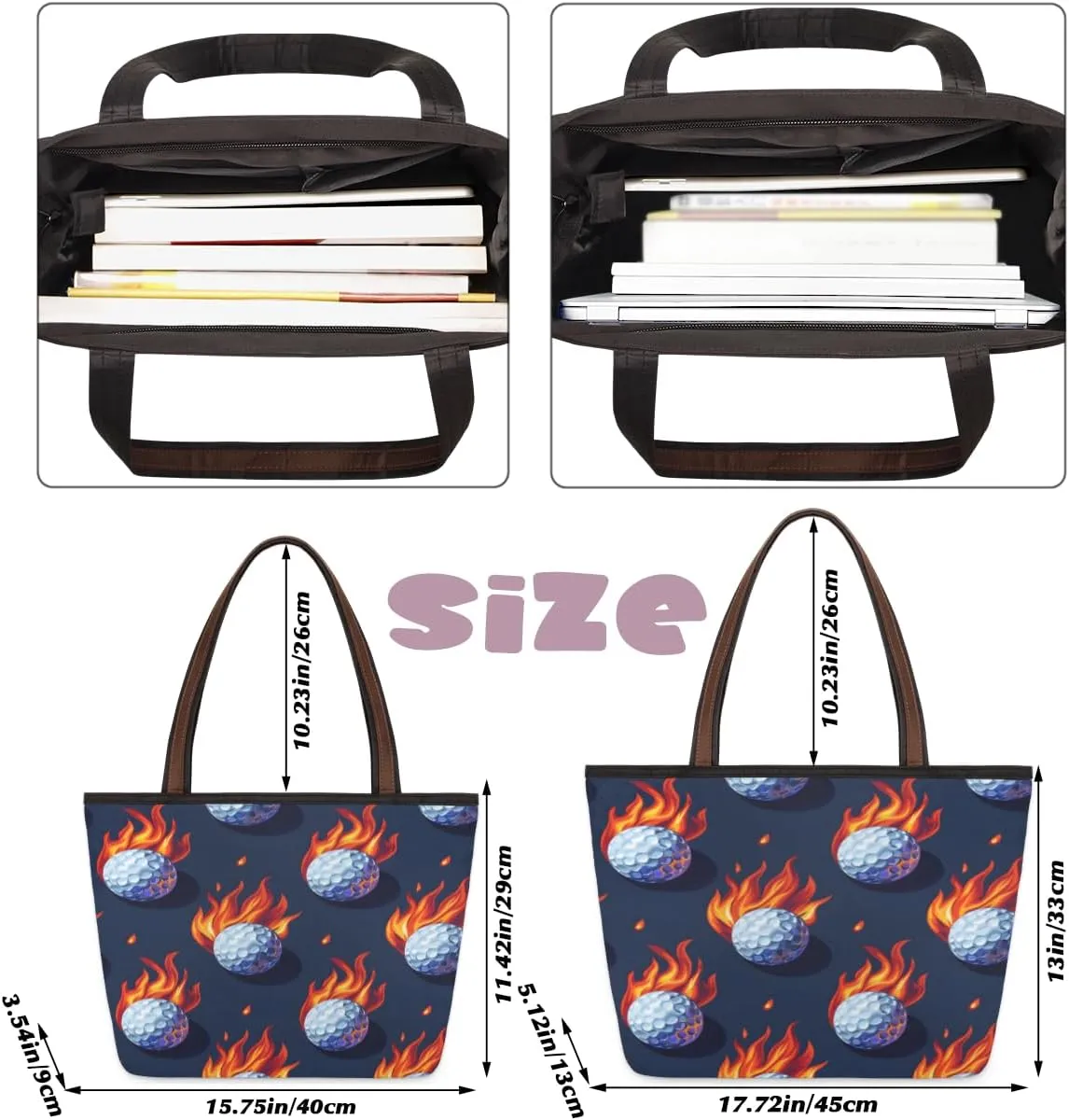 Tote Bag for Women with Zipper Large Capacity Top Handle Casual Shoulder Bag Handbag Reusable Shopping