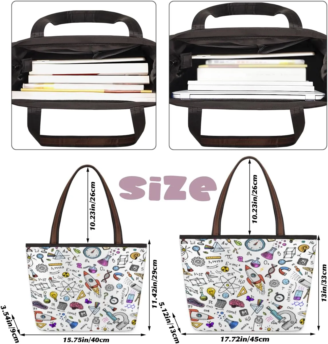 Tote Bag for Women with Zipper Large Capacity Top Handle Casual Shoulder Bag Handbag Reusable Shopping