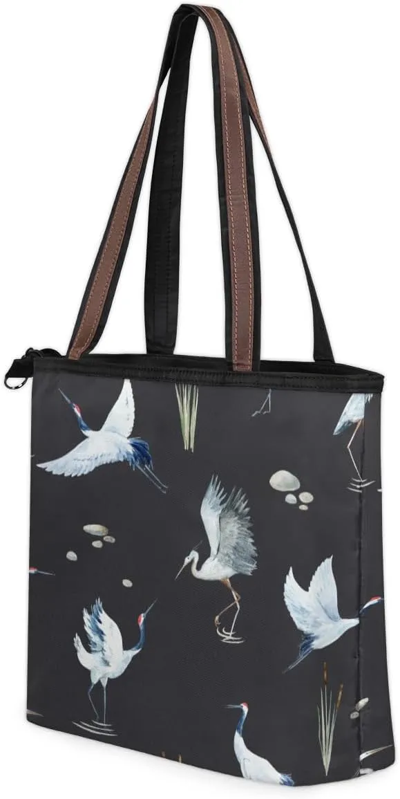 Tote Bag for Women with Zipper Large Capacity Top Handle Casual Shoulder Bag Handbag Reusable Shopping