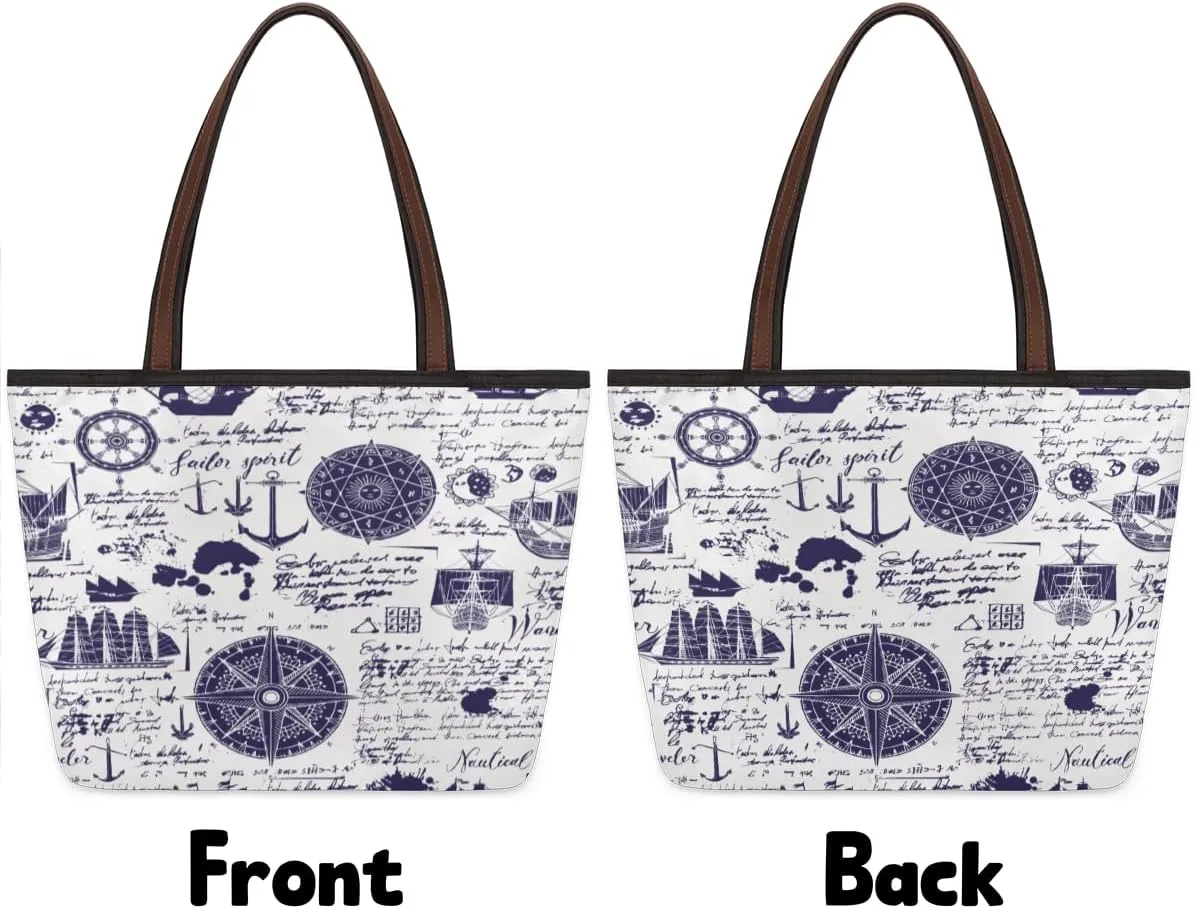 Tote Bag for Women with Zipper Large Capacity Top Handle Casual Shoulder Bag Handbag Reusable Shopping