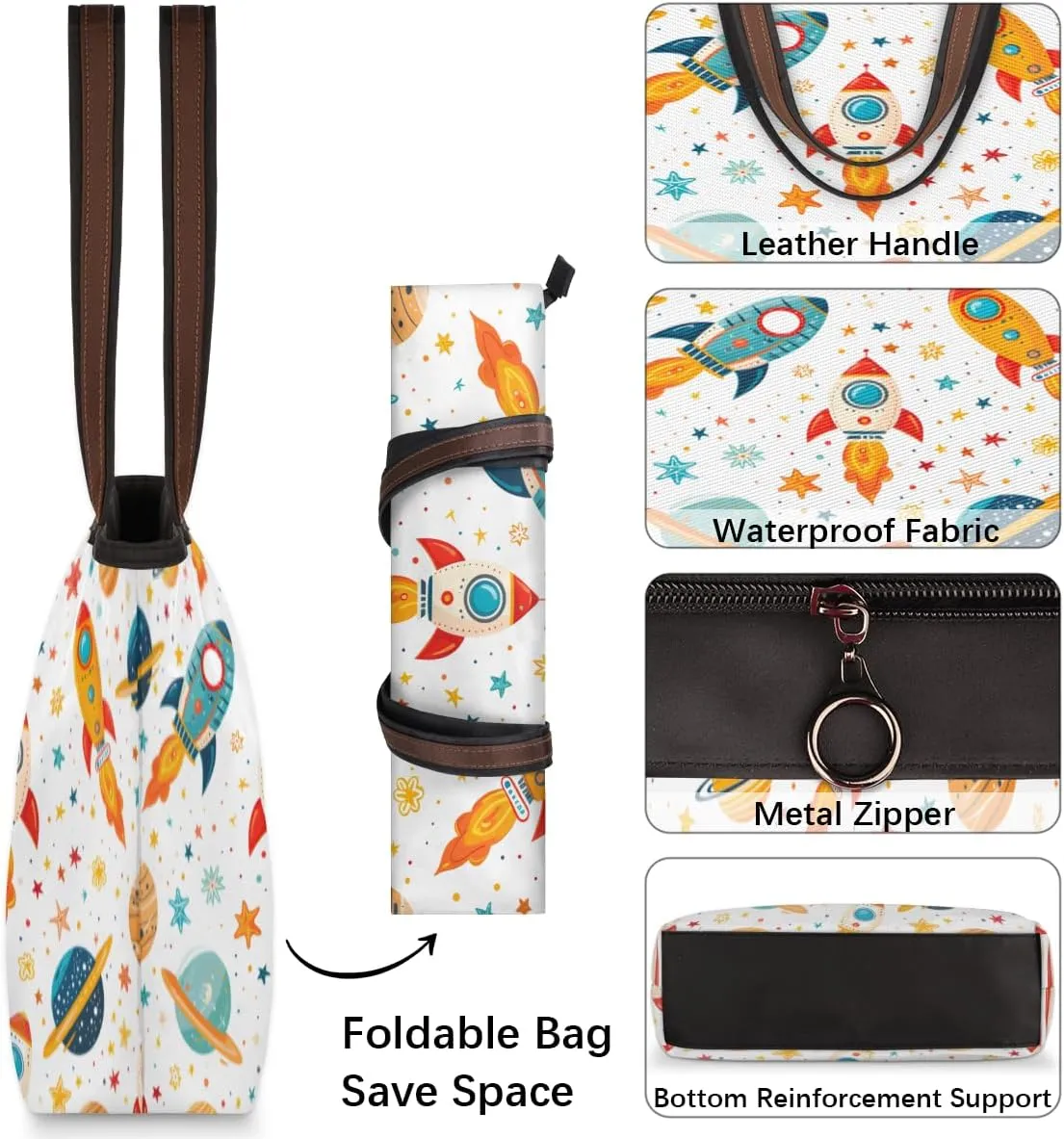 Tote Bag for Women with Zipper Large Capacity Top Handle Casual Shoulder Bag Handbag Reusable Shopping