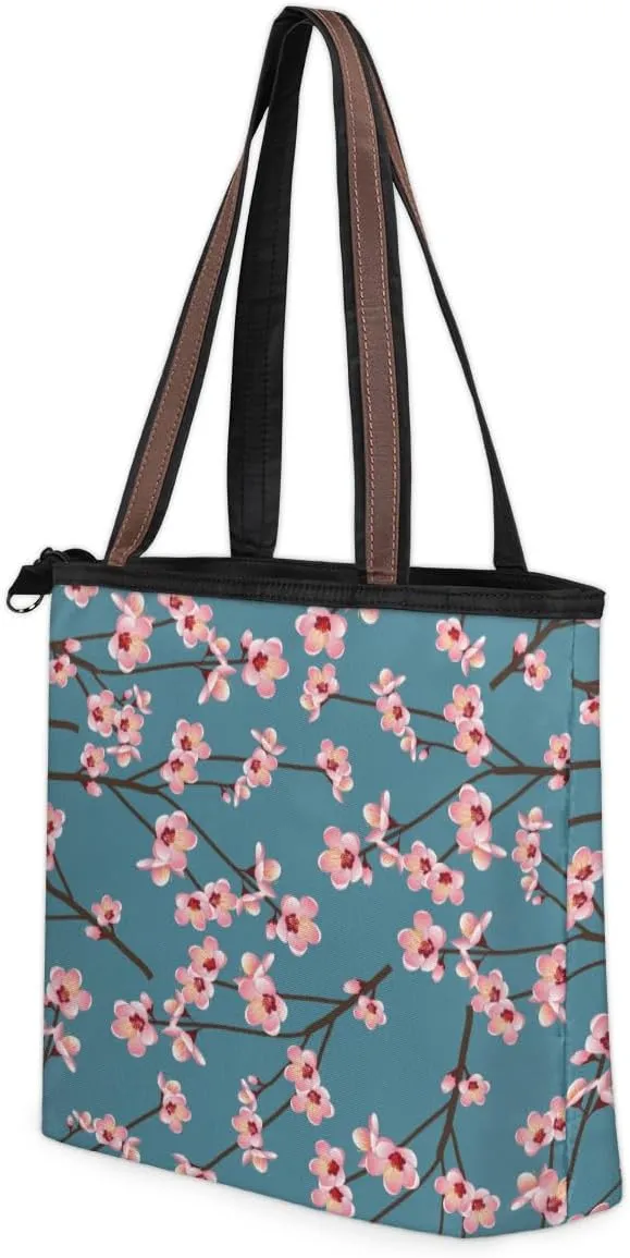 Tote Bag for Women with Zipper Large Capacity Top Handle Casual Shoulder Bag Handbag Reusable Shopping