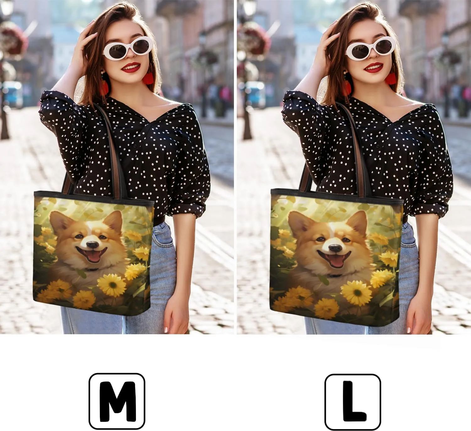 Tote Bag for Women with Zipper Large Capacity Top Handle Casual Shoulder Bag Handbag Reusable Shopping