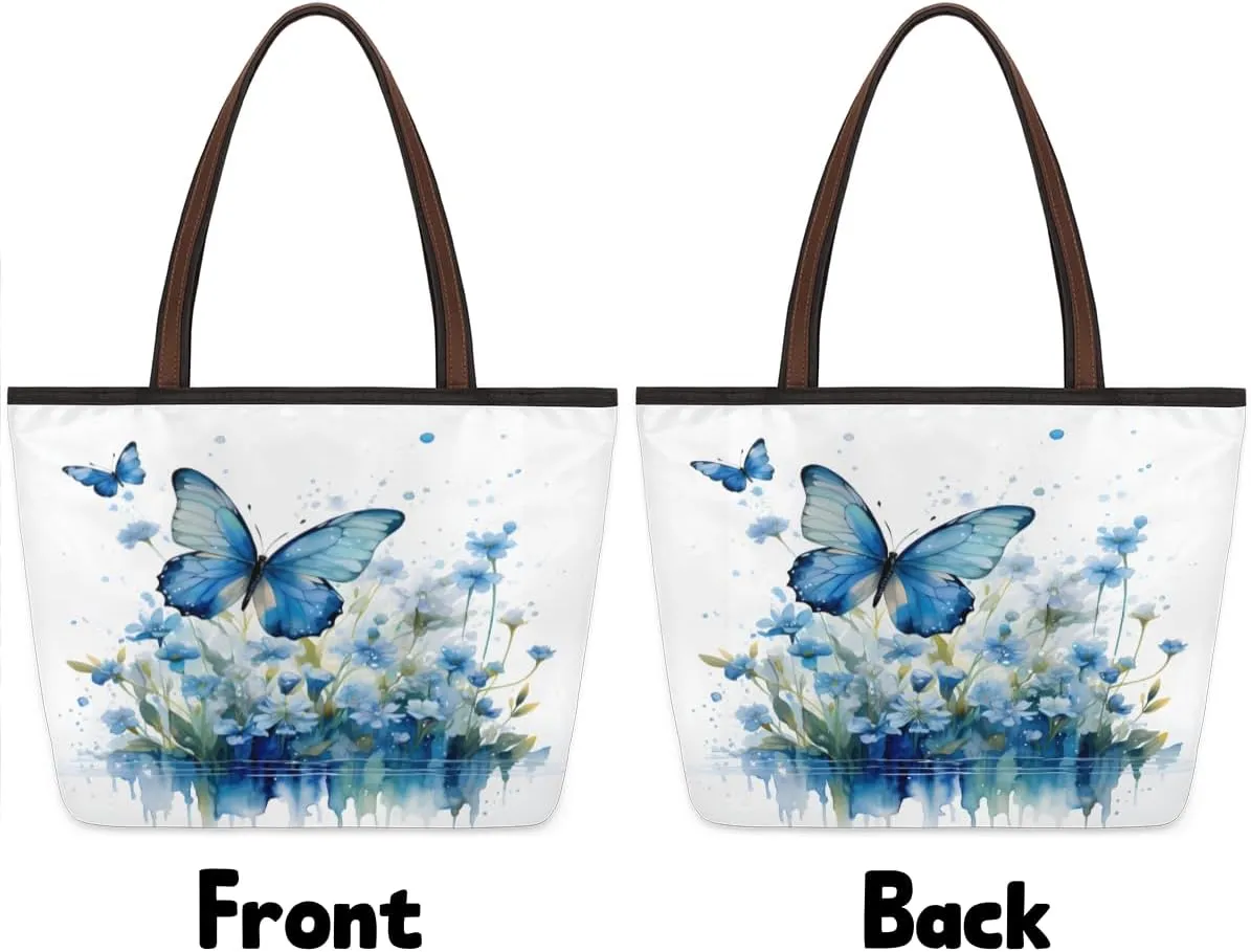 Tote Bag for Women with Zipper Large Capacity Top Handle Casual Shoulder Bag Handbag Reusable Shopping