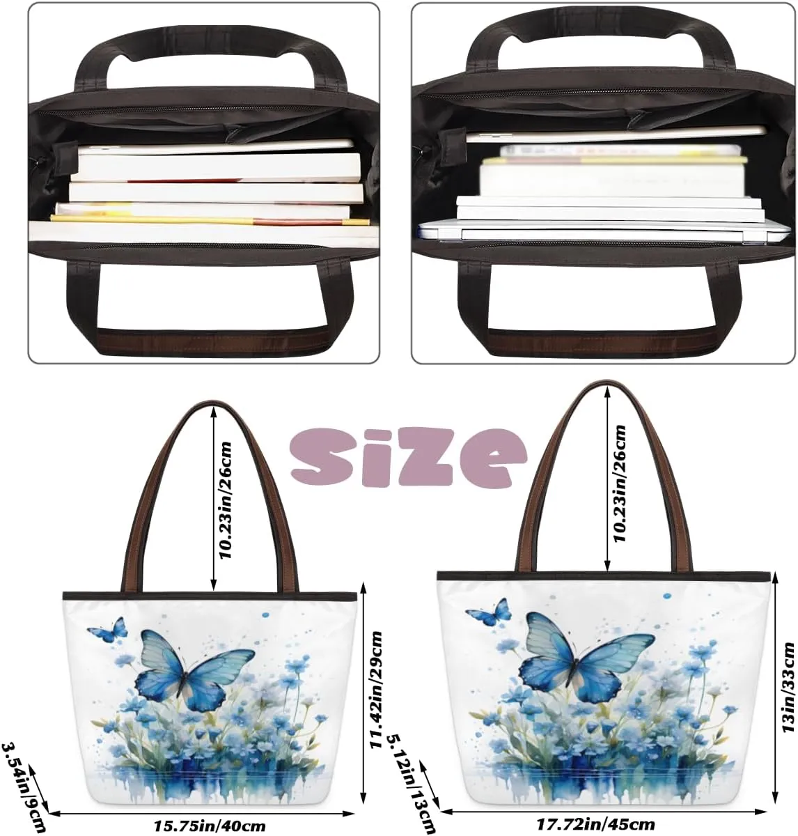 Tote Bag for Women with Zipper Large Capacity Top Handle Casual Shoulder Bag Handbag Reusable Shopping