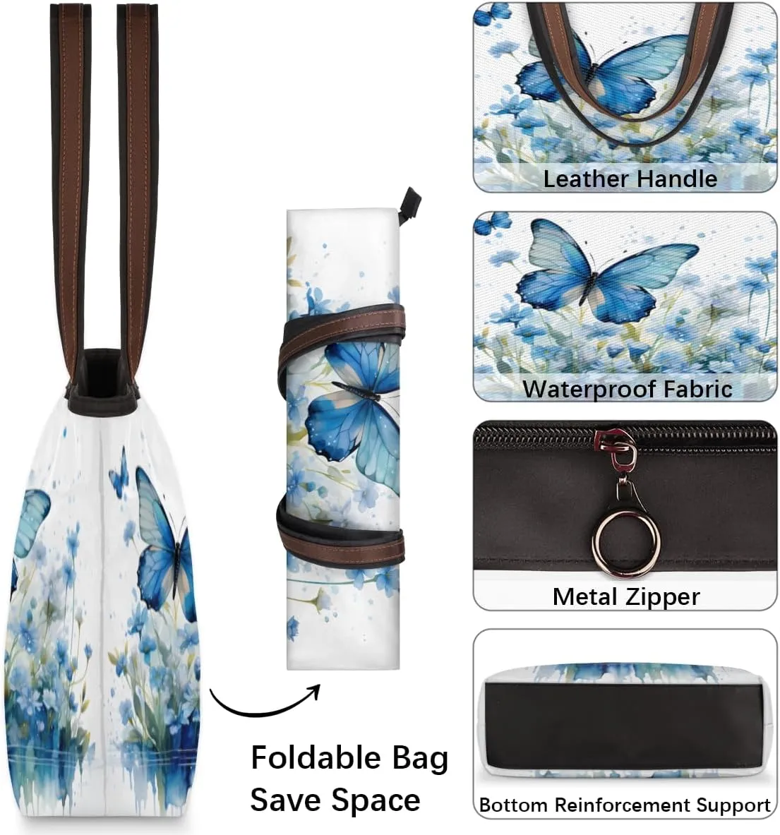 Tote Bag for Women with Zipper Large Capacity Top Handle Casual Shoulder Bag Handbag Reusable Shopping